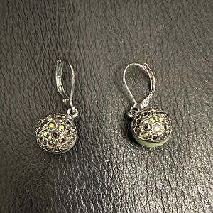 Pandora Silver and Gold Ball Earrings